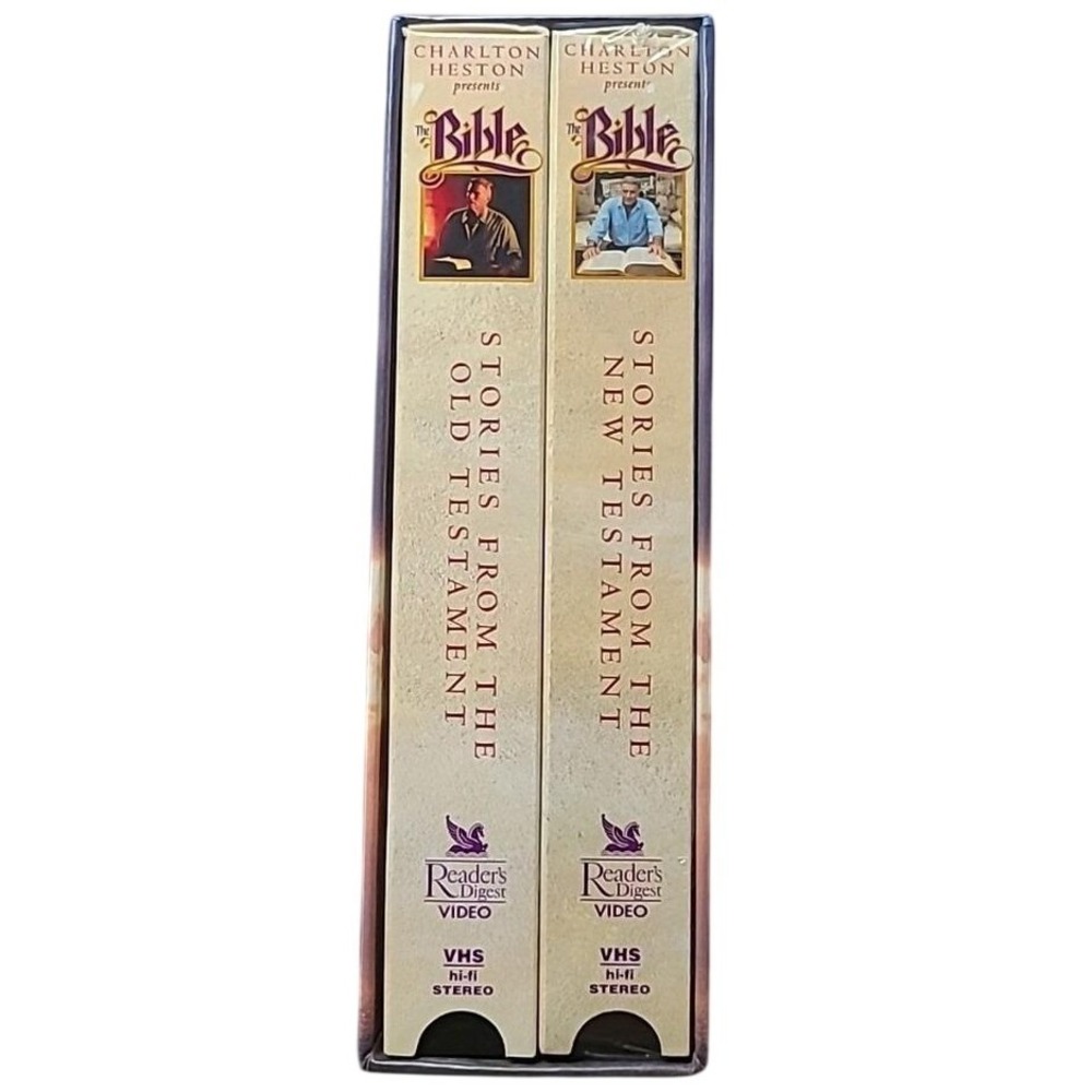 Vintage 90s Bible Stories VHS Box Set- Reader's Digest- Heston Old New Testament